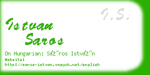 istvan saros business card